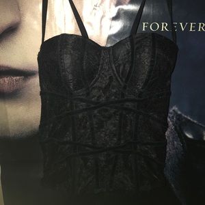 Corset styled black top
